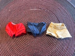 GI Joe Vintage 1960’s Sea Sled & Scuba Frogman Red, Tan Blue Shorts Lot – 12”
