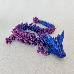 3D Printed Crystal Dragon&Snake Flexible Articulated Dragon Fidget Toys Gift US