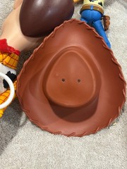 Pixar Disney Toy Story Thinkway 15″ Woody Doll & Hat + Woody Figure (Works)