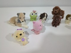 Lot of 9 Puppy in My Pocket Flocked Dog Collectible Figures