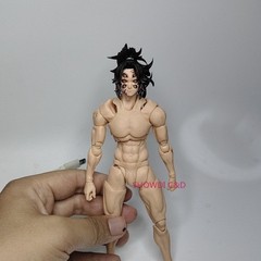 1/12 Demon Slayer Kokushibo Male Head Carving For 6″ Romankey VTOYS Figure Body
