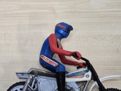 Ideal Team America Super Stunt Motorcycle Bike w/ Rider & Gyro Launcher 1980 Vtg
