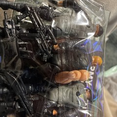 6 Pack Army Men Special Forces Black Uniform New In Packaging