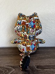 Large Garfield the Cat Plush Toy 10 inch Sticker Bomb Rare.