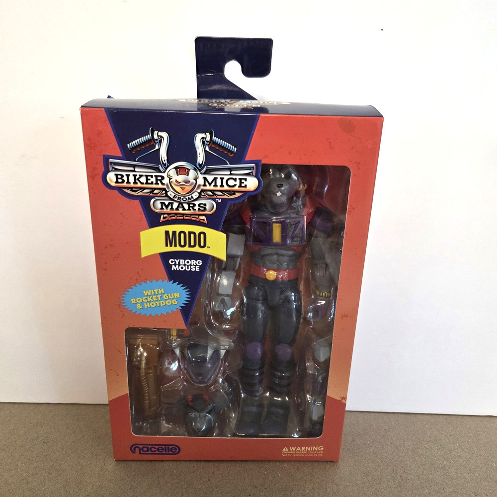 Biker Mice from Mars MODO Cyborg Mouse Figure w/ Accessories Nacelle NEW NIB