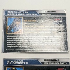 Lot of 3 GI JOE File Cards – Bazooka Firefly Dusty Portuguese Spanish 50th Anniv