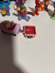 Sesame Street School Bus Figures Cookie Monster Grouch Grover Ernie Zoey Elmo
