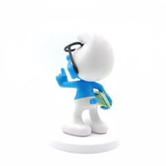 Sbabam Smurfs Series 1 (2016) – Brainy Smurf on Base (9 cm / 3.5″) + Mystery Bag