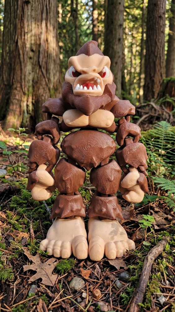 Bigfoot Sasquatch Flexi Figure | Full-Color 3D Printed Cryptid Toy