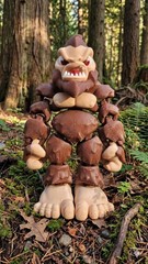 Bigfoot Sasquatch Flexi Figure | Full-Color 3D Printed Cryptid Toy
