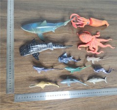 Simulated Solid Joint Movement Whale Great White Shark Marine Animal Combination