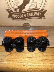 THE GREAT Railway Adventures WOODEN TRAIN Orange LOG ! THOMAS FRIENDS COMPATIBLE