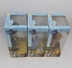 Wizard of Oz Brass Key Porcelain Doll Set of 5 Dorothy Toto Tin Man Scarecrow