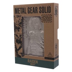 Metal Gear Solid 2 Raiden Limited Edition Embossed Metal Ingot