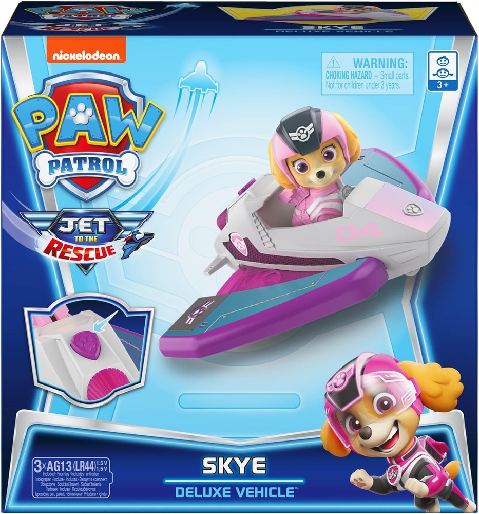 Nickelodeon Paw Patrol Skye Deluxe Vehicle – Jet to the Rescue Lights and Sounds