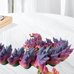 Large 24 Inch Articulated Flexi Crystal Dragon 3D Printed Fidget Desk Toy