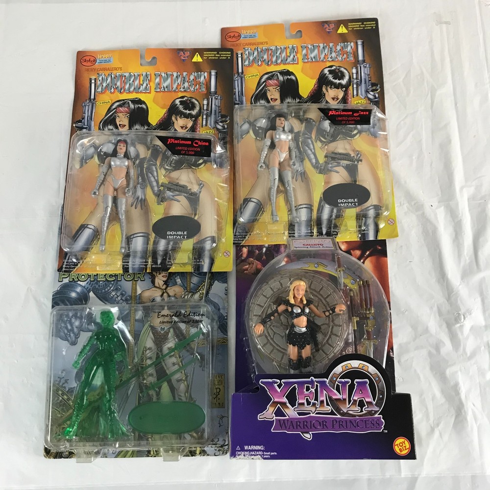 Double Impact China & Jazz Figures Brigid The Protector Toy Biz Xena Callisto
