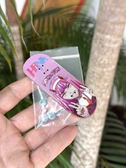 Hana Anime 34mm Fingerboard Deck Joycult Wheels (Missing 1 Bearing) Blackriver