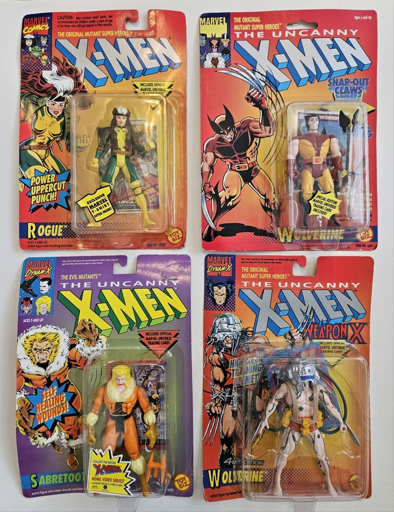 The X-Men Action Figure Toy BIZ Action Comics SEALED Lot of 4 New