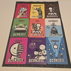 DesignerCon 2023 Set Of 9 Badges By The London Police DCON