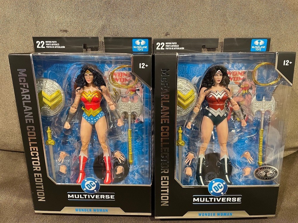 New McFarlane Toys DC Wonder Woman Collector Edition Classic & Platinum Edition