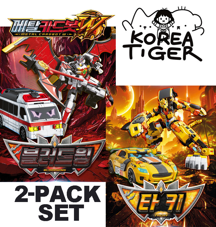 Metal Cardbot W Season3 BLOODWING TACHY Set Transforming Robot TOY Figure Korean