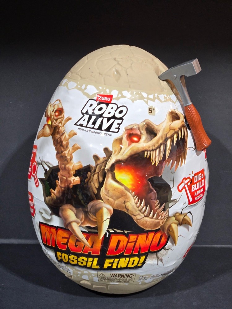 ZURU Robo Alive Dino Fossil Find Surprise Robotic Dinosaur Egg Toy New