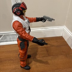Jakks Big Figs Star Wars Poe Dameron Figure Pilot Suit Sz 18”, With Blaster