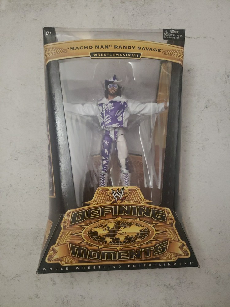 WWE Defining Moments Macho Man Randy Savage Wrestlemania VII Figure Mattel WWF
