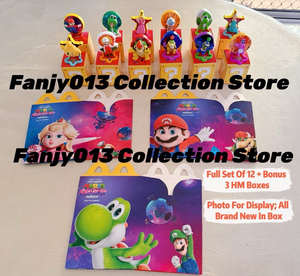 McDonalds Toy 2026 Super Mario Galaxy Plastic Toys With Clip Full Set Of 12 NEW