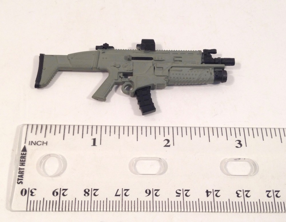 Action Force Assault Rifle Scar type gray w/ launcher 1:12 gun weapon accessory