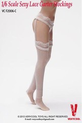 VERYCOOL 1/6 Sexy Woman white Lace Garter Stockings w/ Briefs Kumik Phicen ❶USA❶