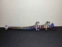 3D Printed Crystal Dragon 21” 60cm Articulated Fidget Toys Multi-color