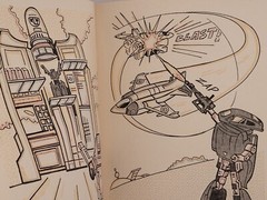 Vintage Go Bots Paint With Water Coloring Book Tonka 1985 NEW