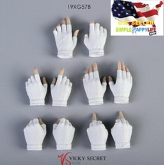 1/6 Female White Gloves Hands Accessory For 12” figure Phicen hot toys ❶USA❶