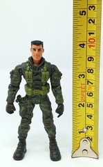 Lanard Elite Corps 2003 Alex Brody 4″ Articulated Figure black hair grey / green