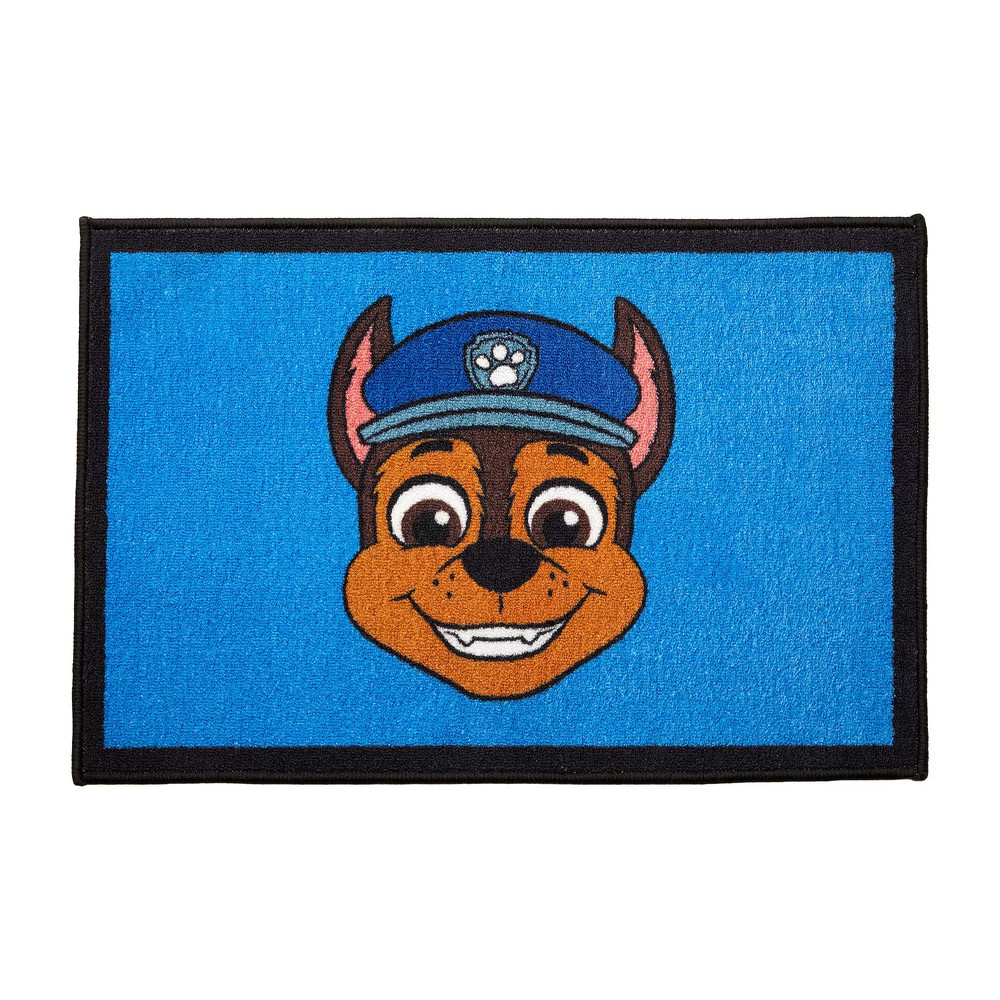 Nickelodeon PAW Patrol Chase Polyester Portrait Bathroom Rug 30” x 20” Blue