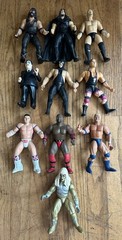 Jakks WWF WWE WCW Wrestling Action Figure Lot Austin Undertaker NWO Goldberg BCA