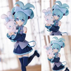 Hot 21CM Anime Hatsune Miku X Cinnamoroll Figure Anime Peripheral Collectible