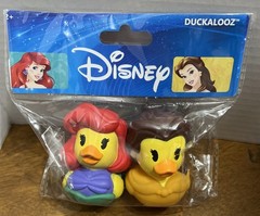Disney Princess ARIEL & BELLE Duckalooz Rubber Duckie Duck Toy Free Shipping