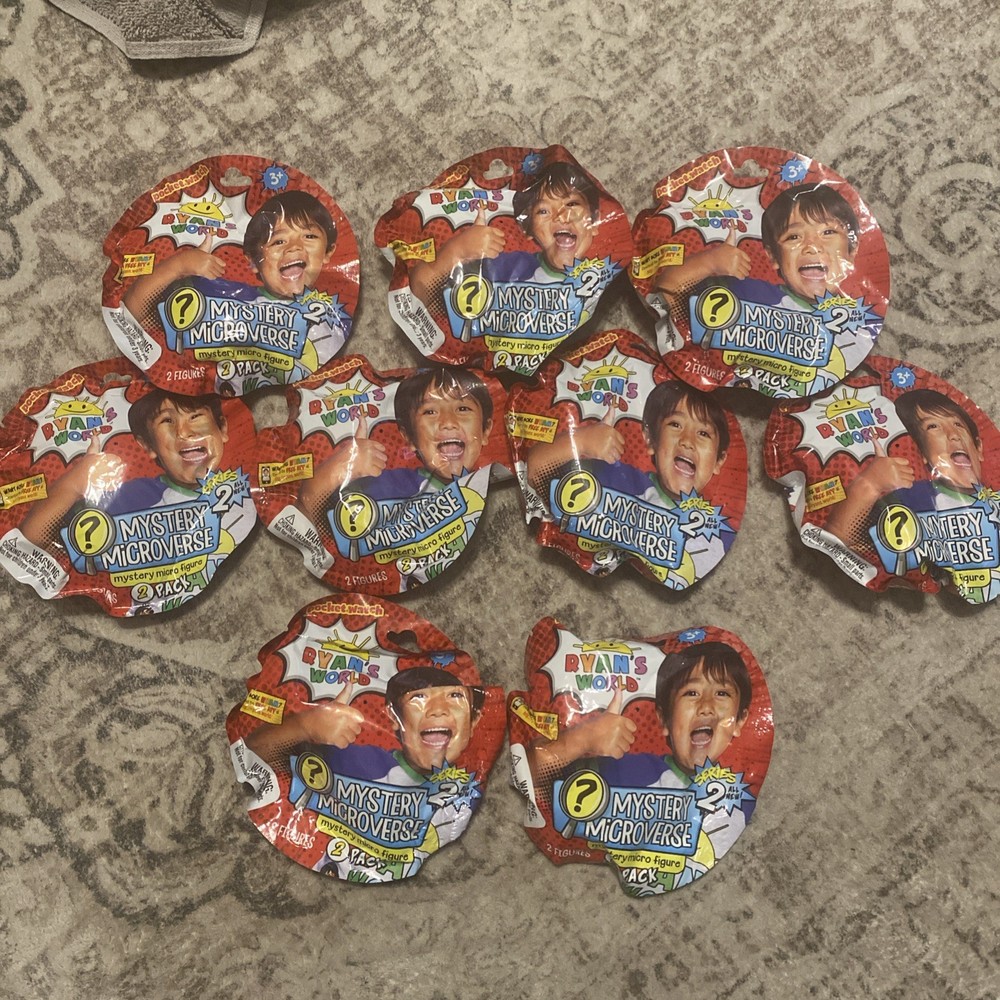 New Lot of 9 Ryan’s WORLD Series 2 Blind Bag Mystery Figure Series Microverse