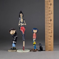 4PCS Coraline Figures – Movable Anime Dolls from Coraline & the Secret Door Gift