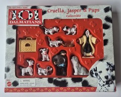 Disney 101 Dalmatians NEW SEALED Play Figurines Cruella de Vil Jasper & Puppies