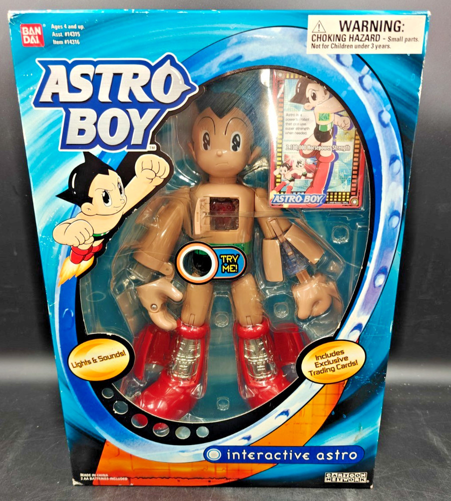 2004 Astro Boy Interactive Astro with Lights and Sounds 11” Bandai Sealed Box