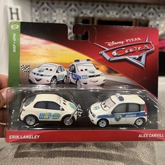 DISNEY PIXAR CARS ERIK LANELEY AND ALEX CARVILL 2 PACK NIP