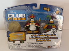 NEW Disney Club Penguin 2″ King & Court Jester Mix ‘N Match 2 Piece Figure Pack