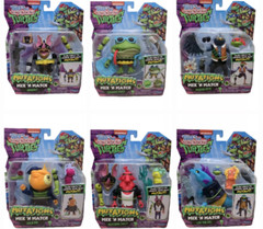 Tales of the TMNT Mutations Mix ‘N Match COMPLETE SET OF 6 Pete/Eel/SallyGoldFin