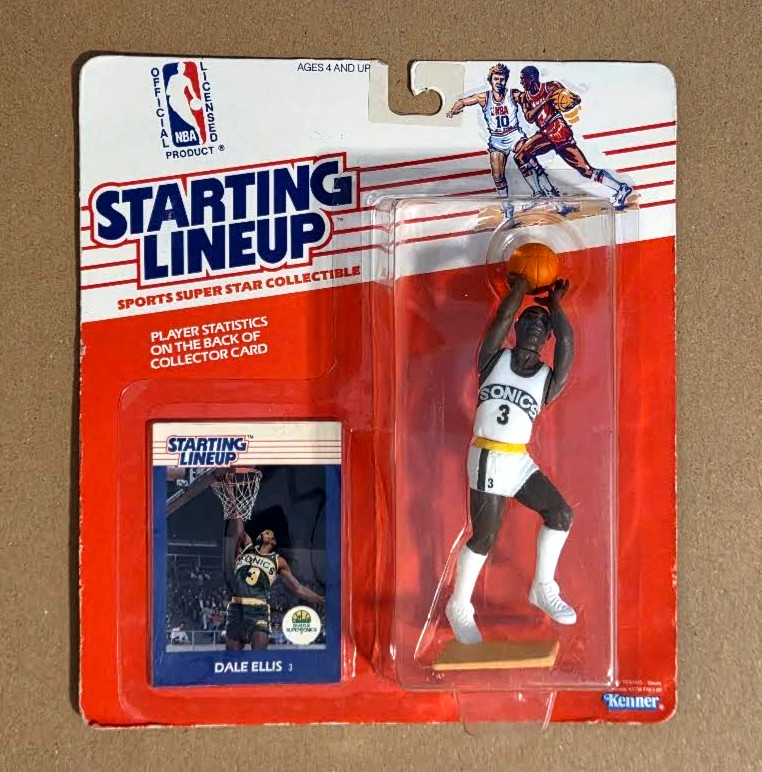 1988 DALE ELLIS SLU Starting Lineup NBA Seattle Supersonics