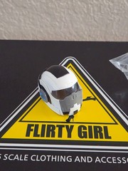 1/6 Flirty Girl Collectibles SBA2012-2 White Space Battle Armor Helmet w/Weapon