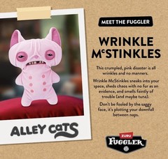 Fuggler 9″ Alley Cats Series. “Wrinkle McStinkles” Hairless Cat. New In Box